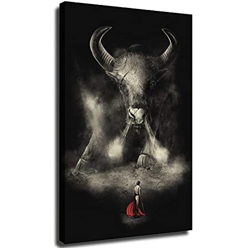 Arte de pared de torero español clásico de arte lienzo pintura torero HD cartel de lucha de toros arte dormitorio Unframe-style1 28 × 40 pulgadas (70 × 100 cm)